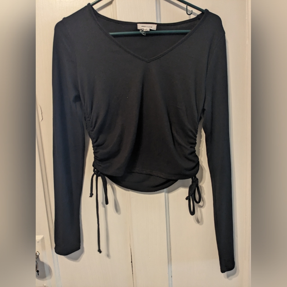 Crop top side tie size large